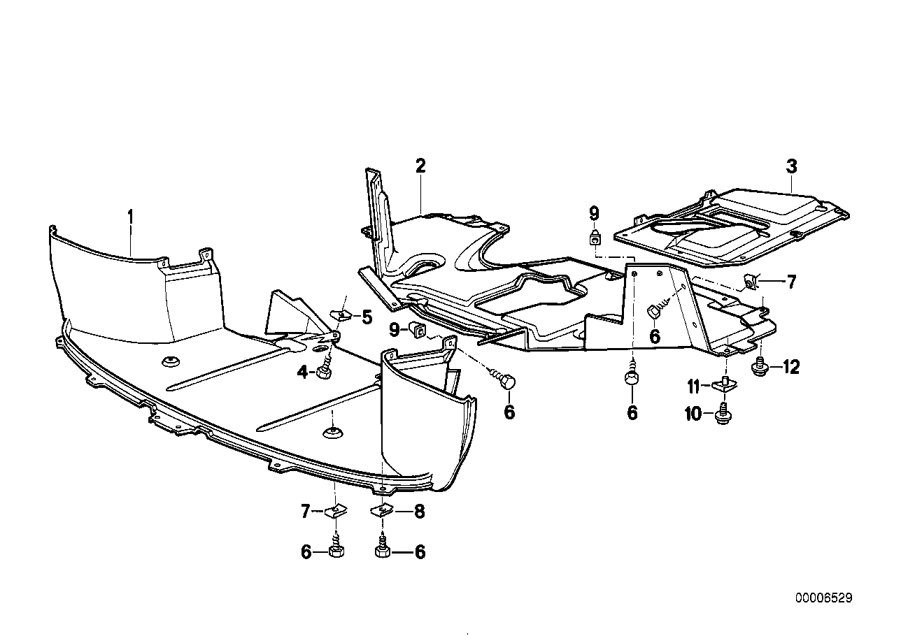 Shielding, engine compartment/air ducts