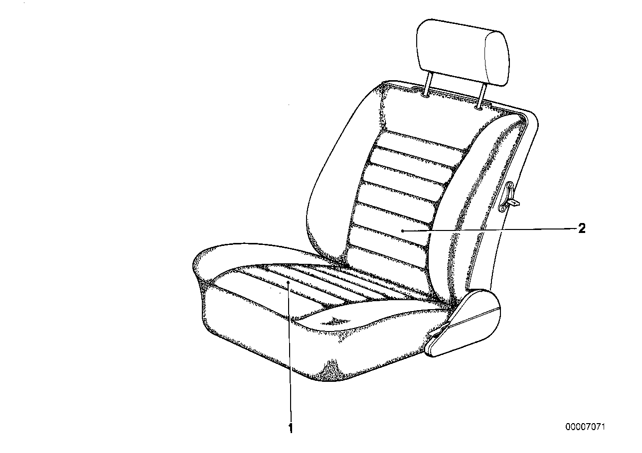Potah sedadla přední