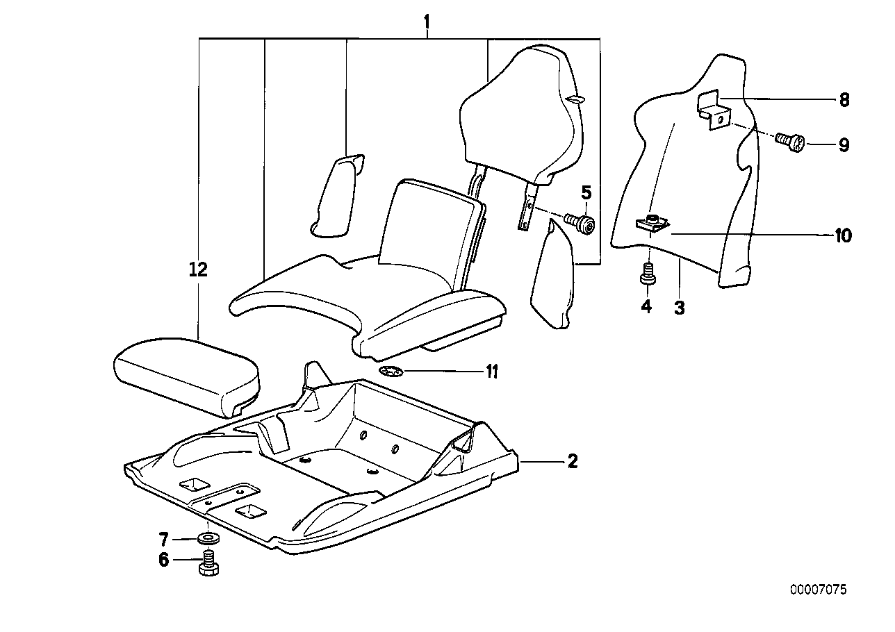 Sitz Einzelteile