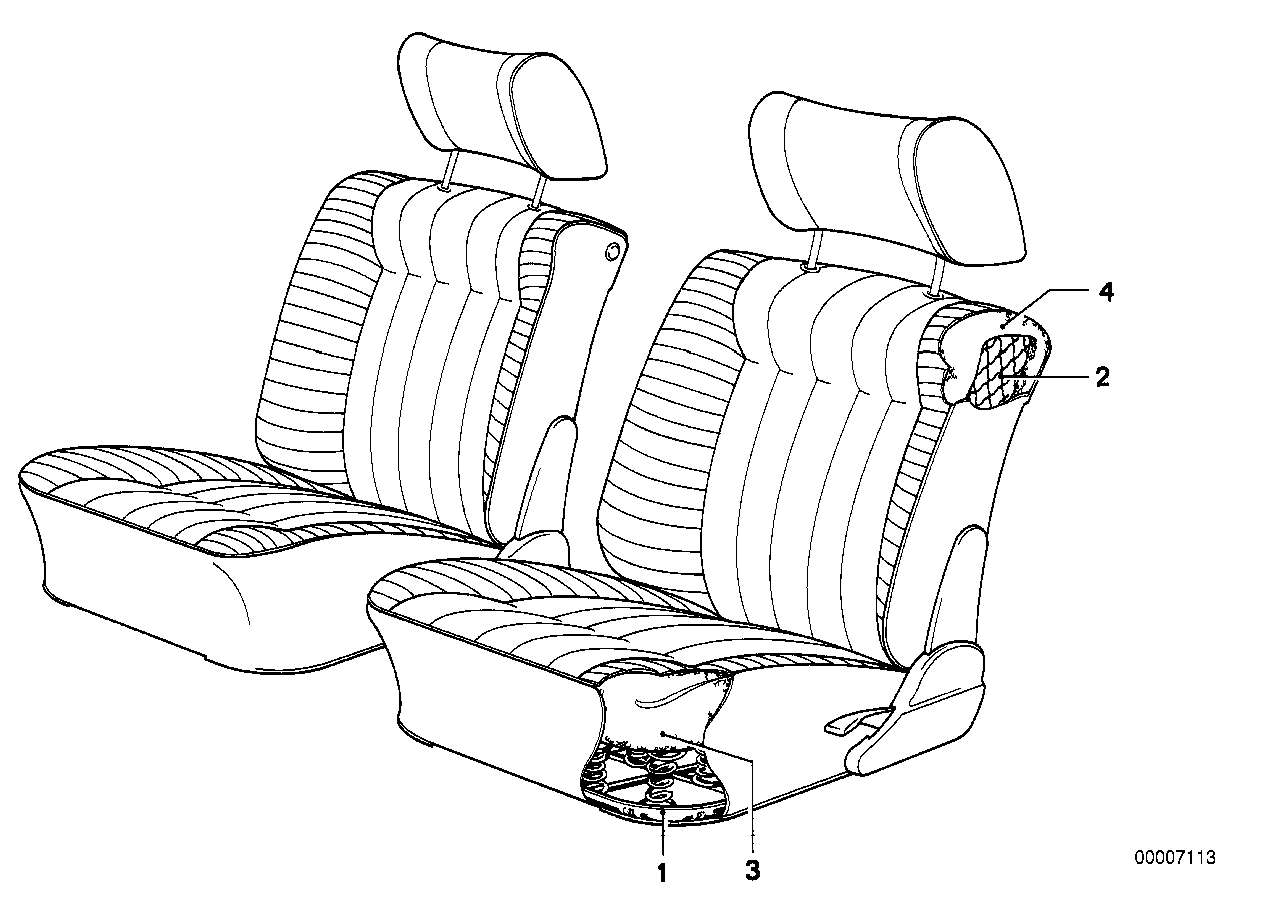 Pružinová kostra sedadlo přední