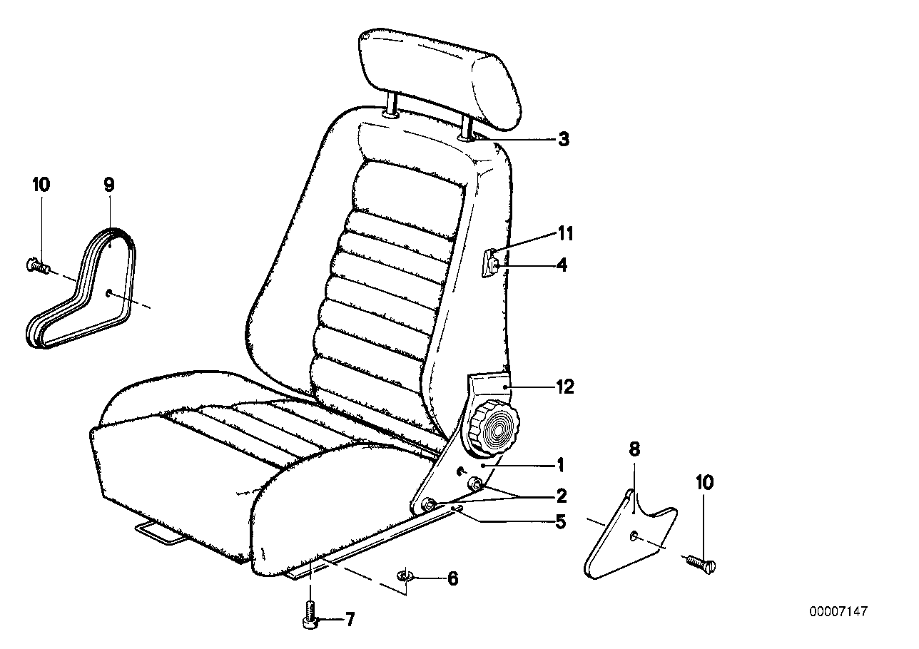 Recaro 跑车座椅-活动背座椅角形件