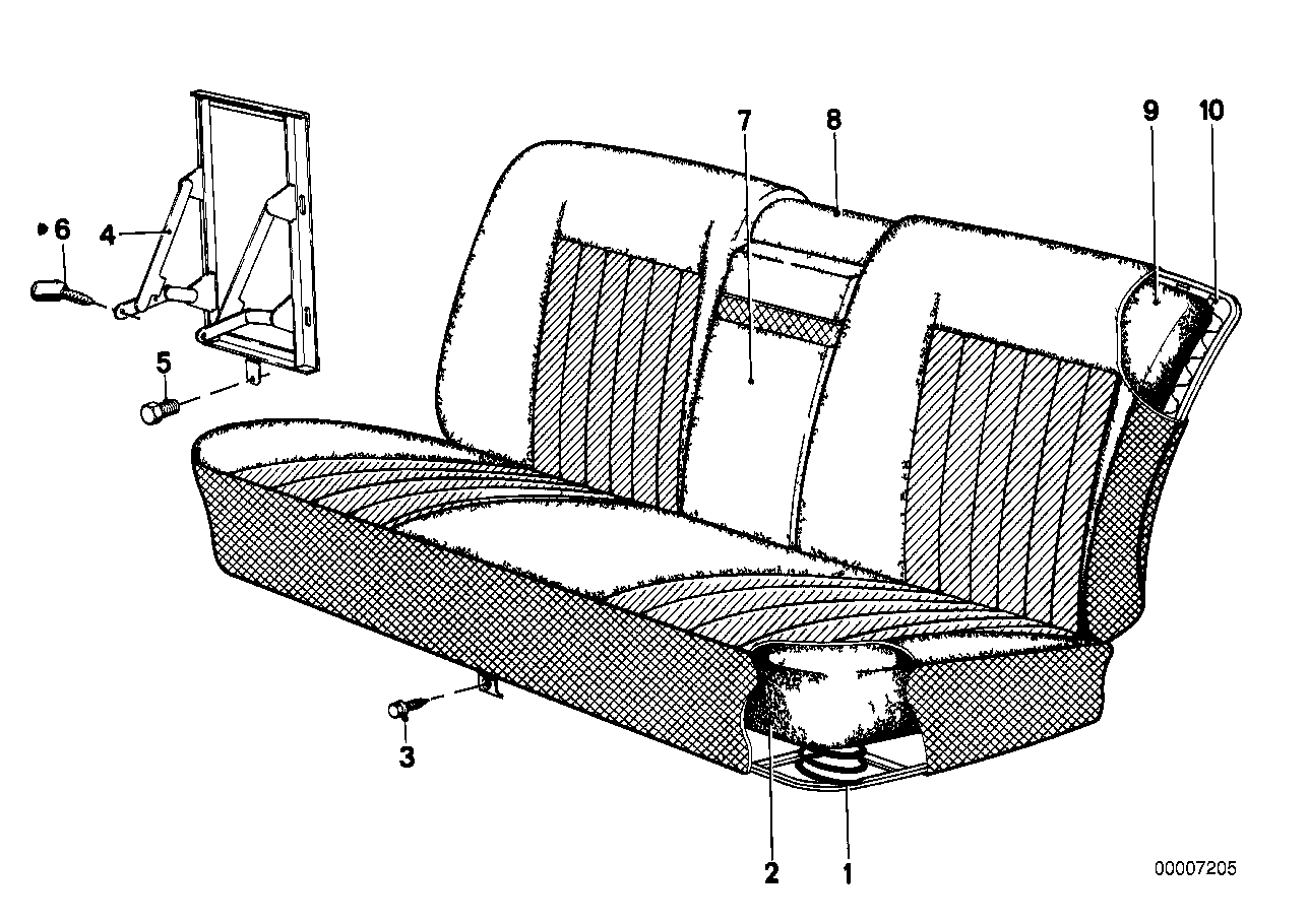 Núcleo de muelle/capa de asiento trasero