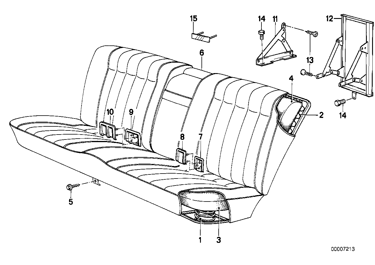 Núcleo de muelle/capa de asiento trasero