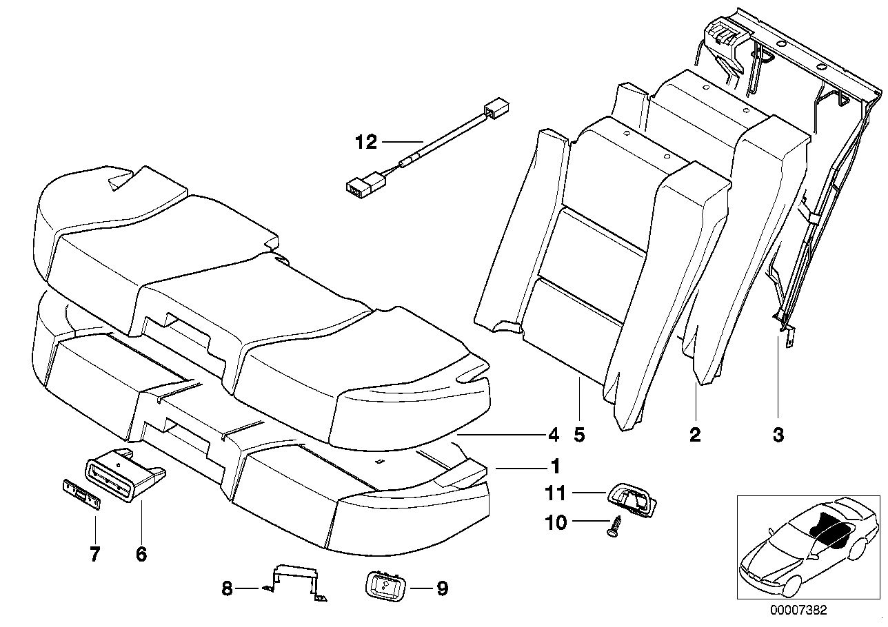 Fotel tylny z uchwytem na puszki