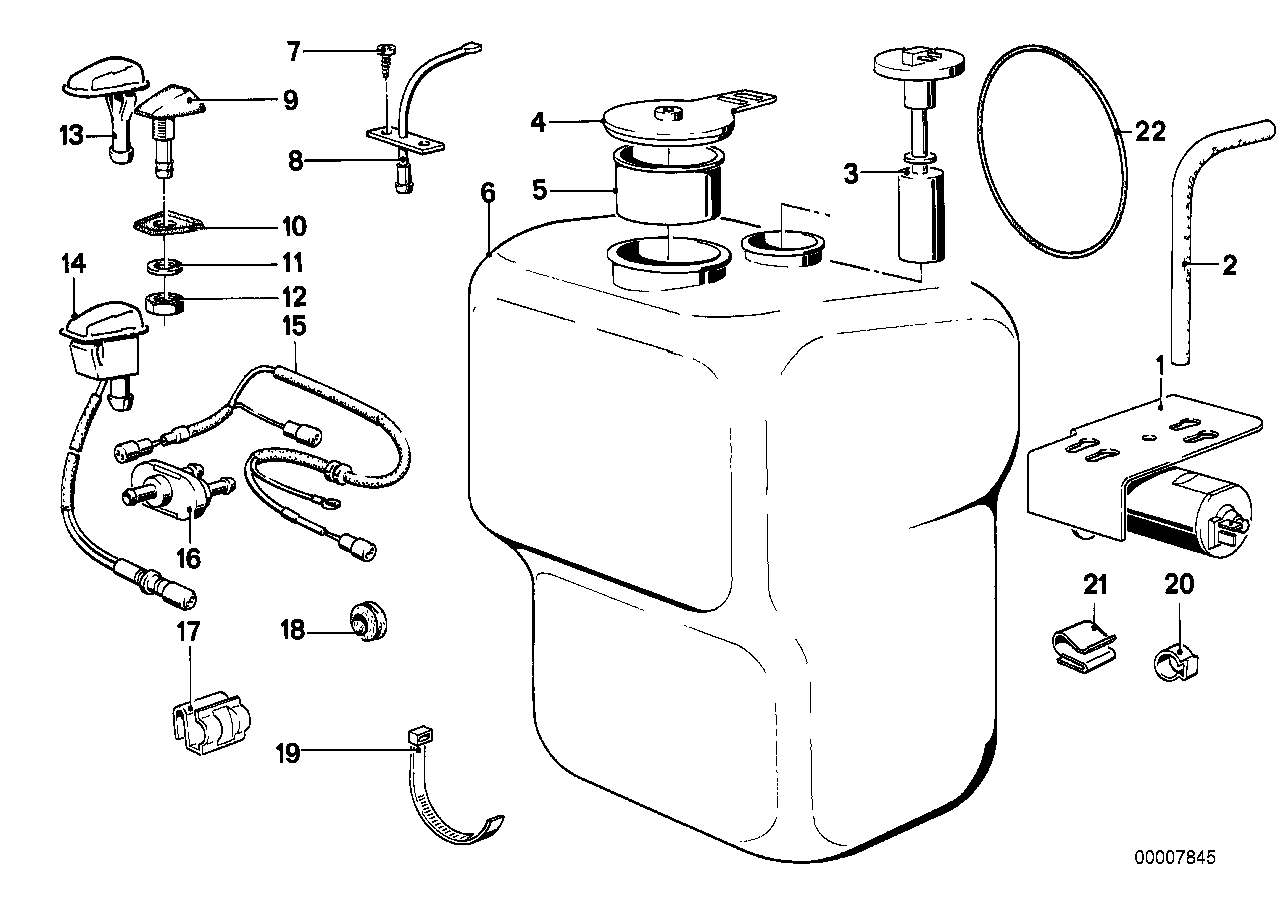 Pezzi singoli p impianto di lavavetro