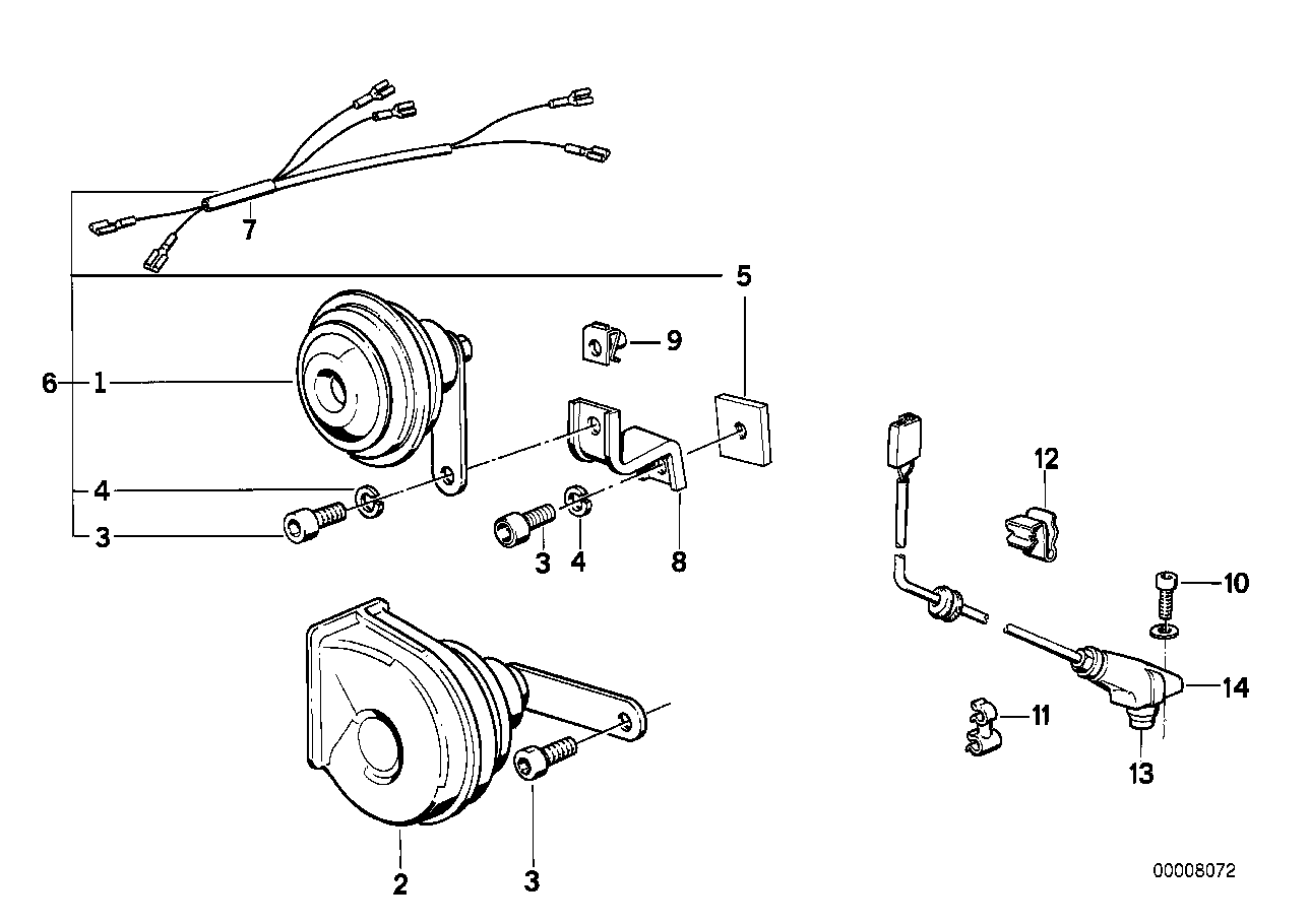 Bocina, generador de impulsos tacómetro