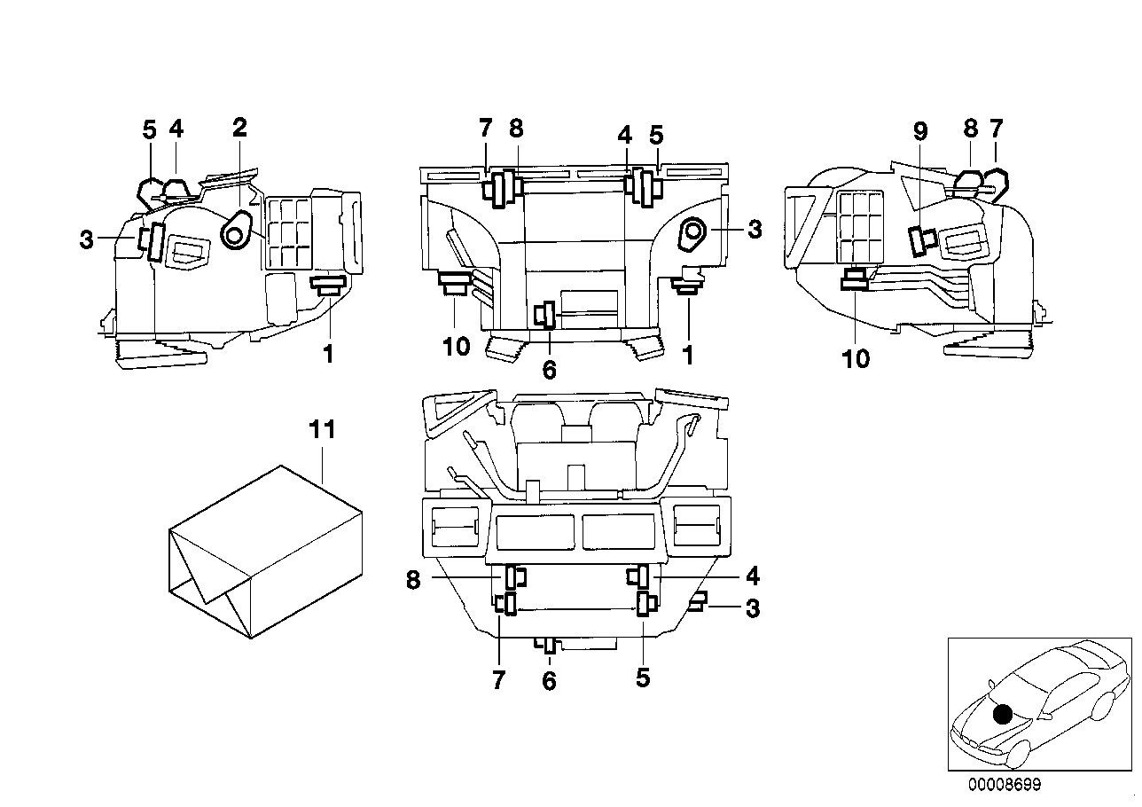 Actuator for automatic air condition