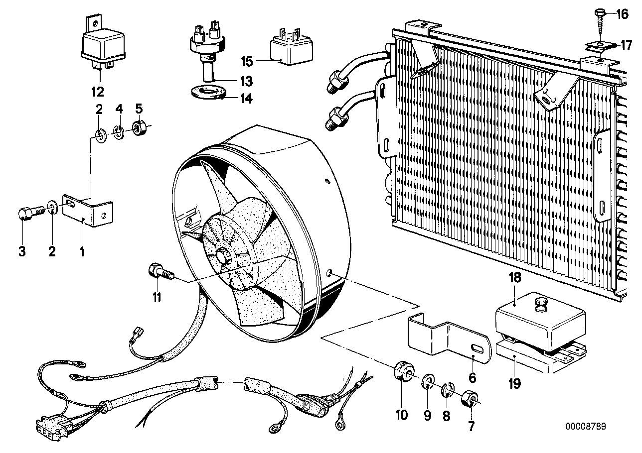 Condenseur climatiseur et pièces montage