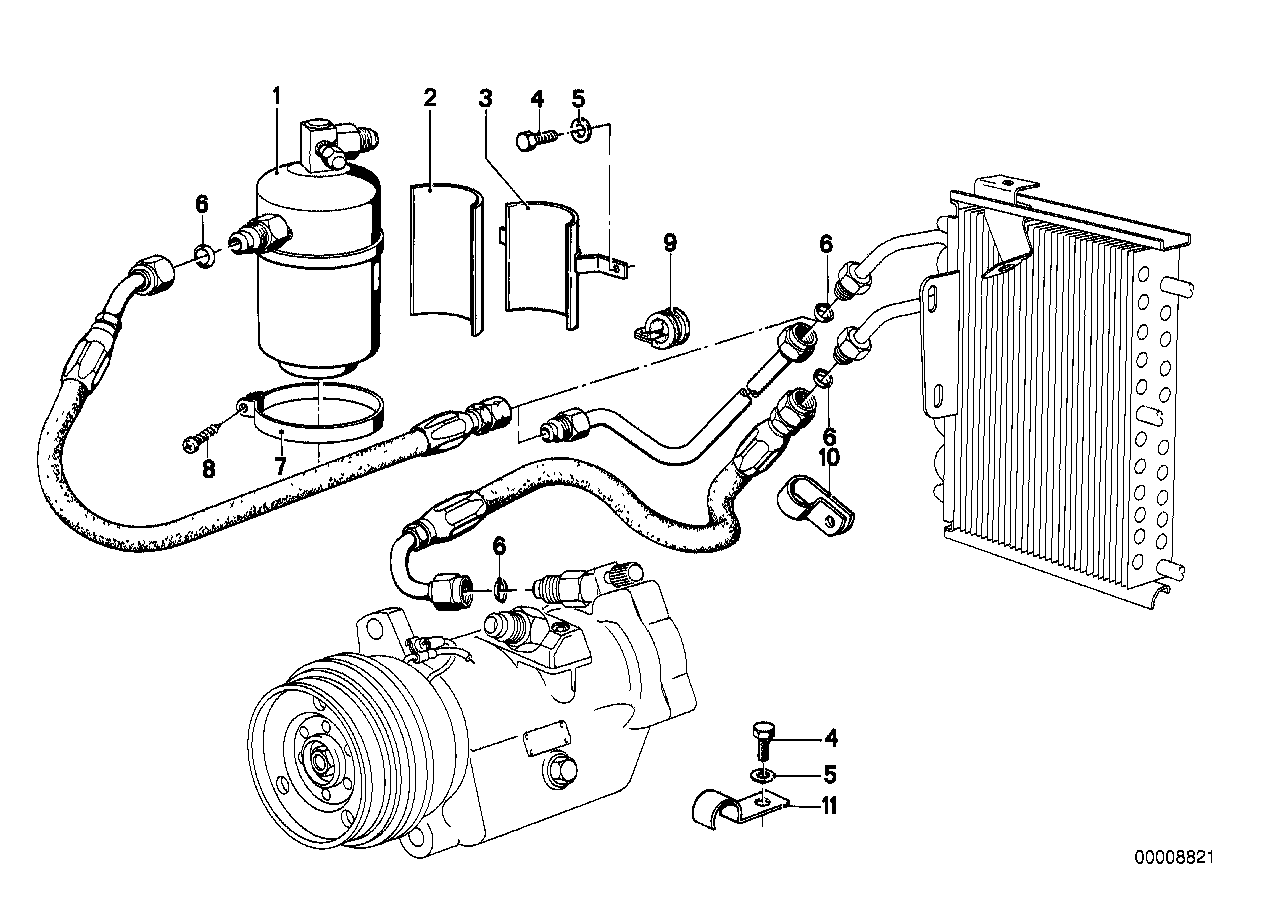 Air cond. system-drying container