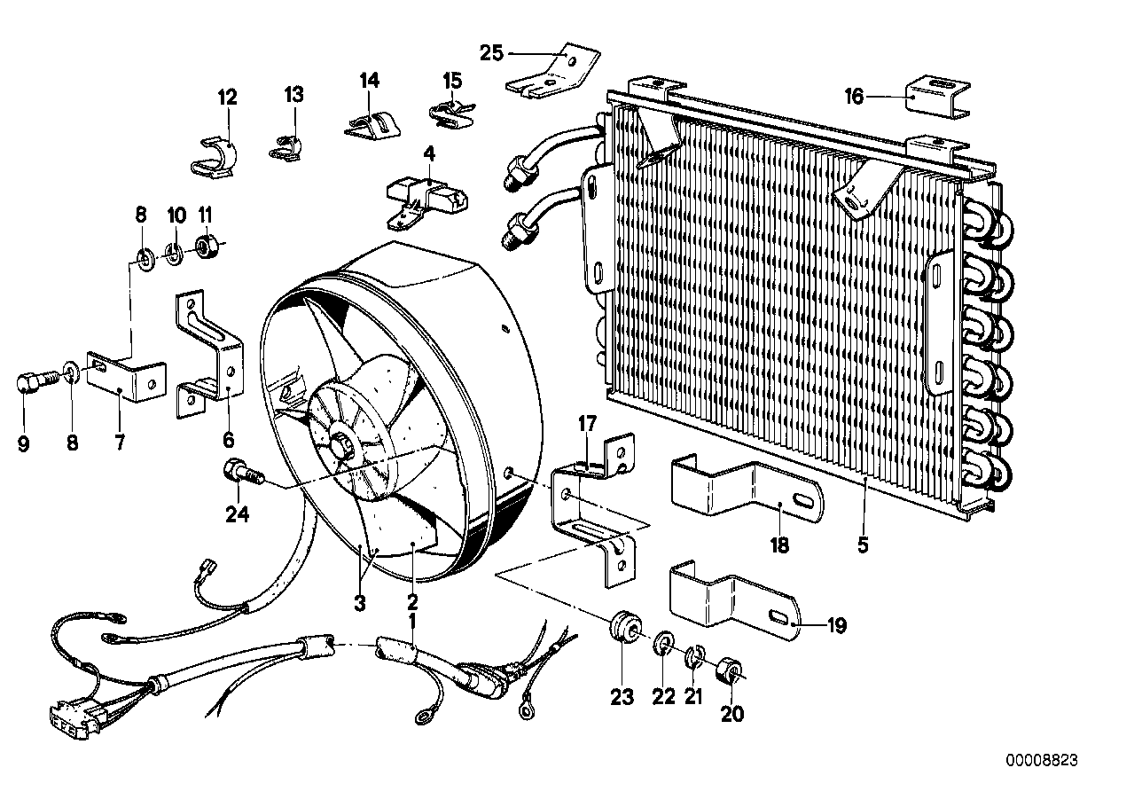 Klima kondensatörü/Ek fan