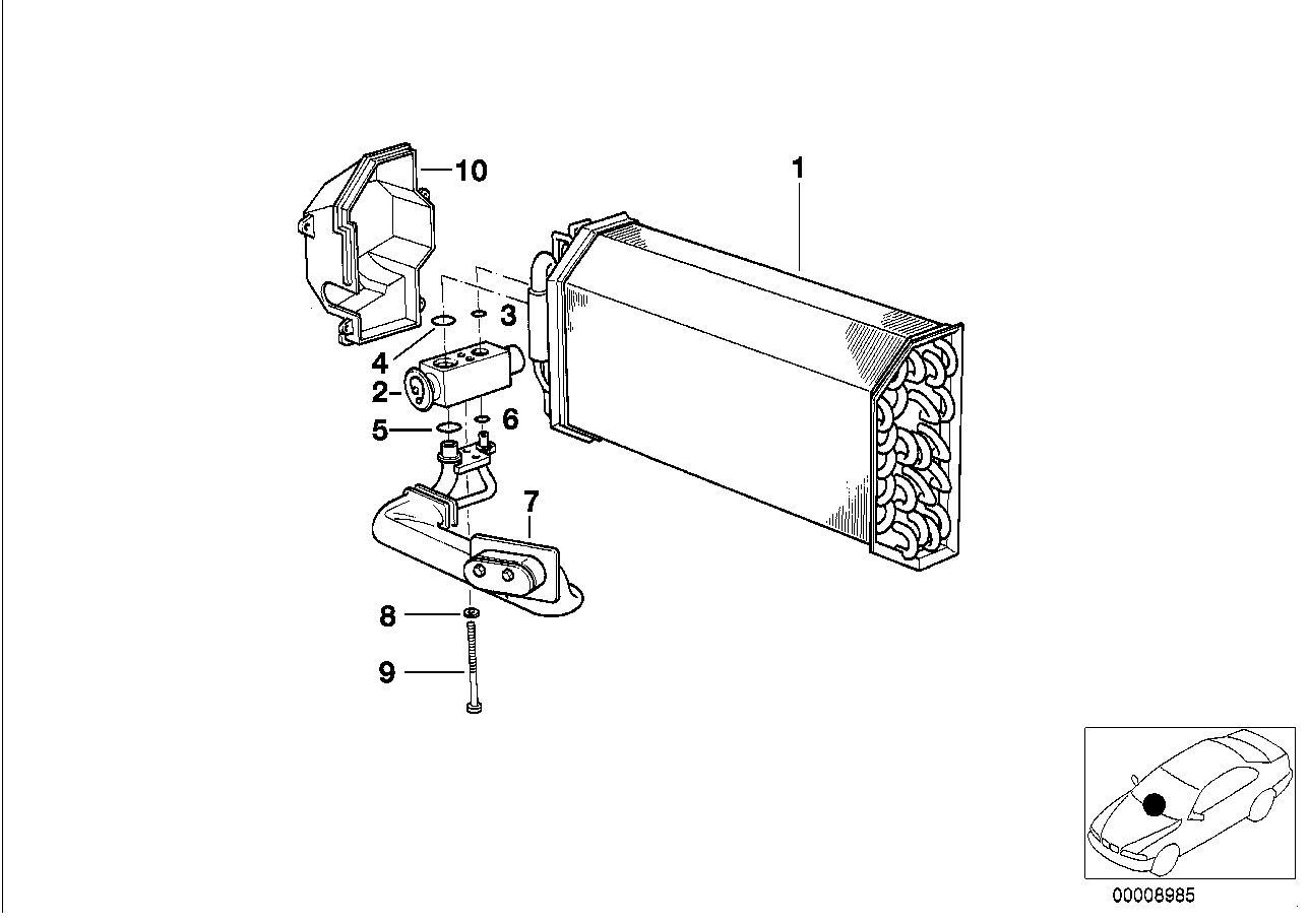 Výparník / expanzní ventil