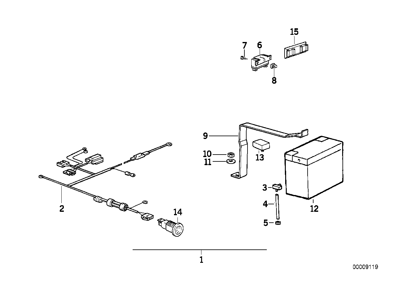 Kit de montagem posterior da 2ª bateria