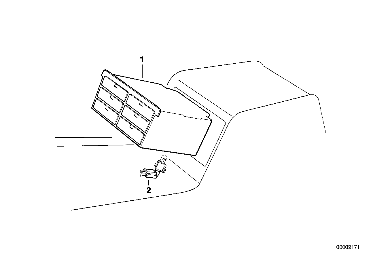 Детали блока для кассет в центр.консоли