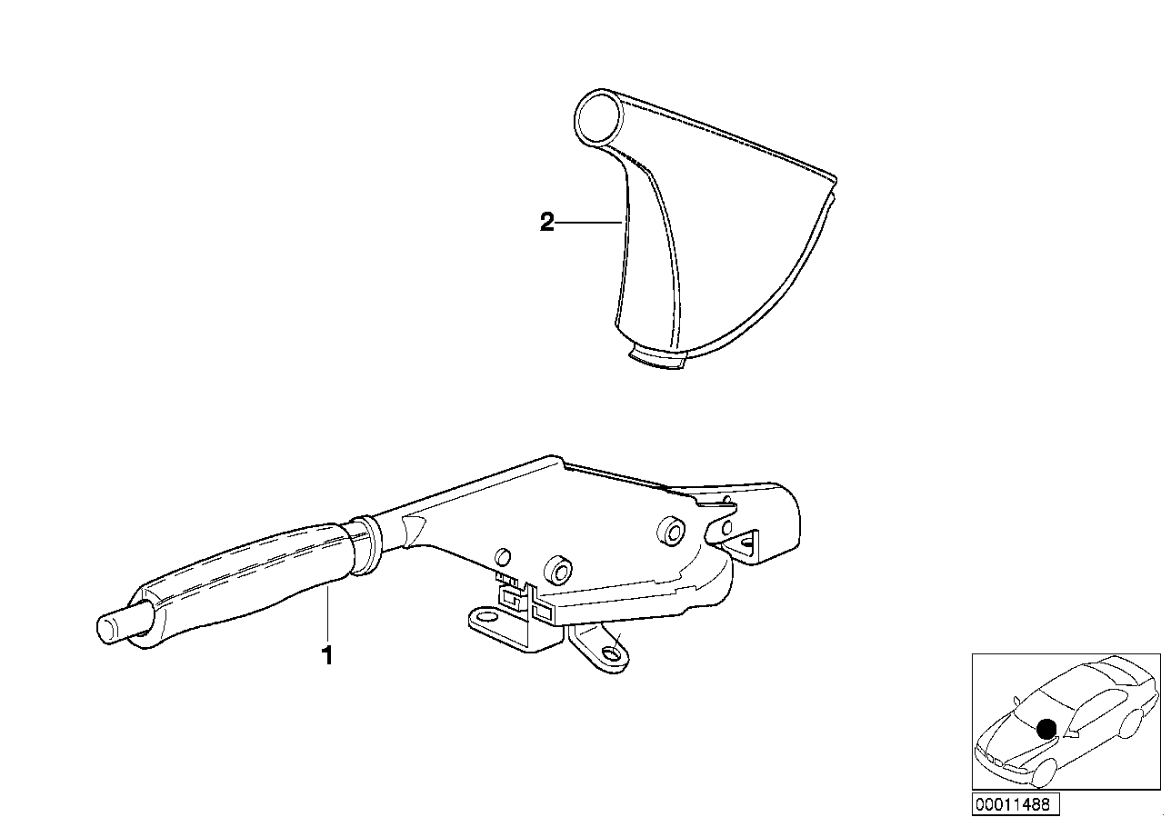 Individual Handbremshebel/Abdeckung
