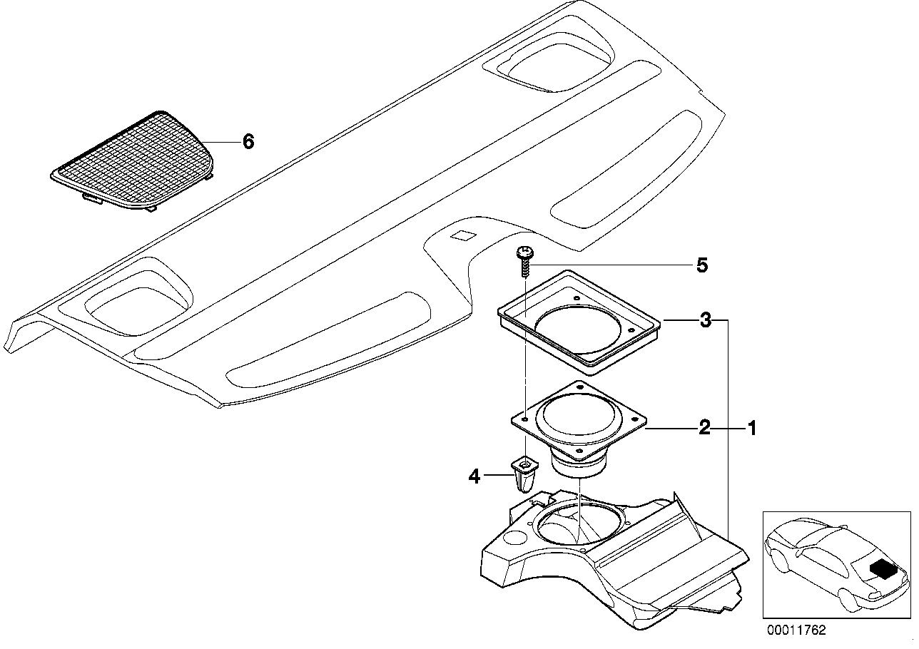 Single parts f package shelf top-hifi