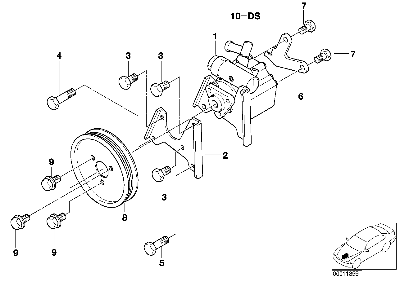 Direction hydraulique-Pompe à ailes M52