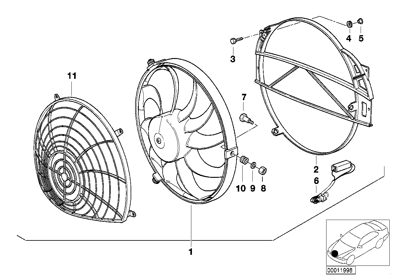 Additional fan and mounting parts