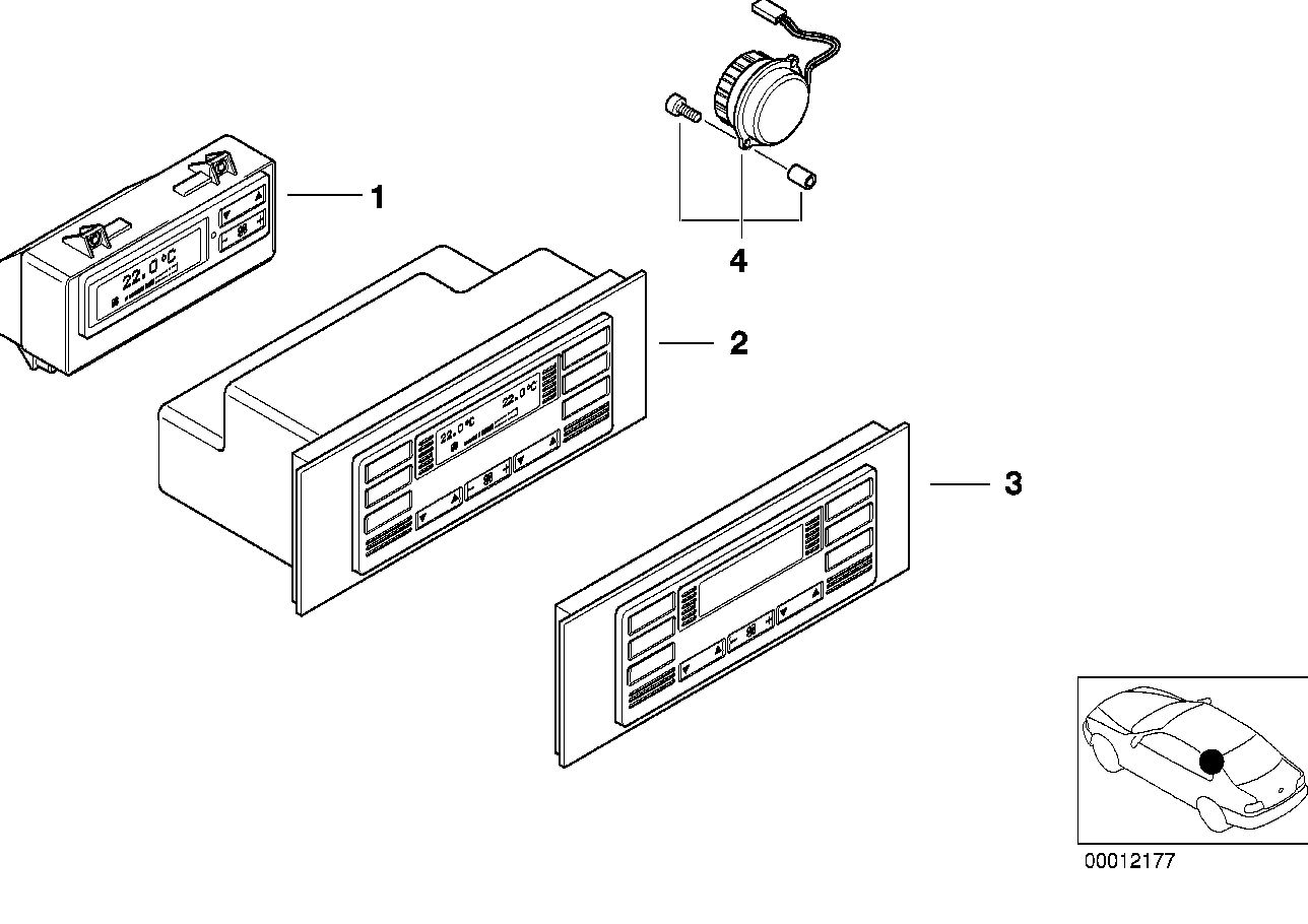 Heating/air conditioner actuation rear