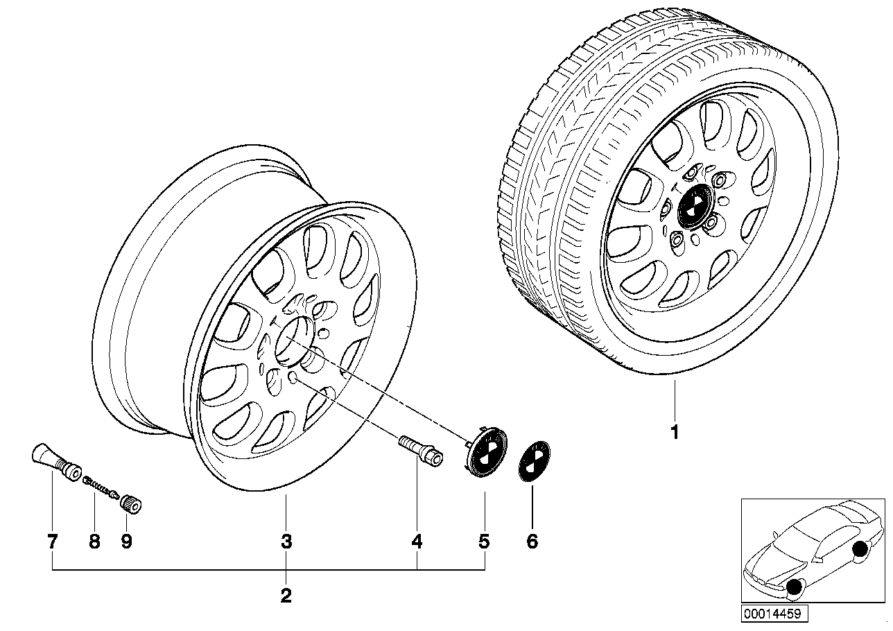 Jante à style ellipsoïdal (Styl. 46)
