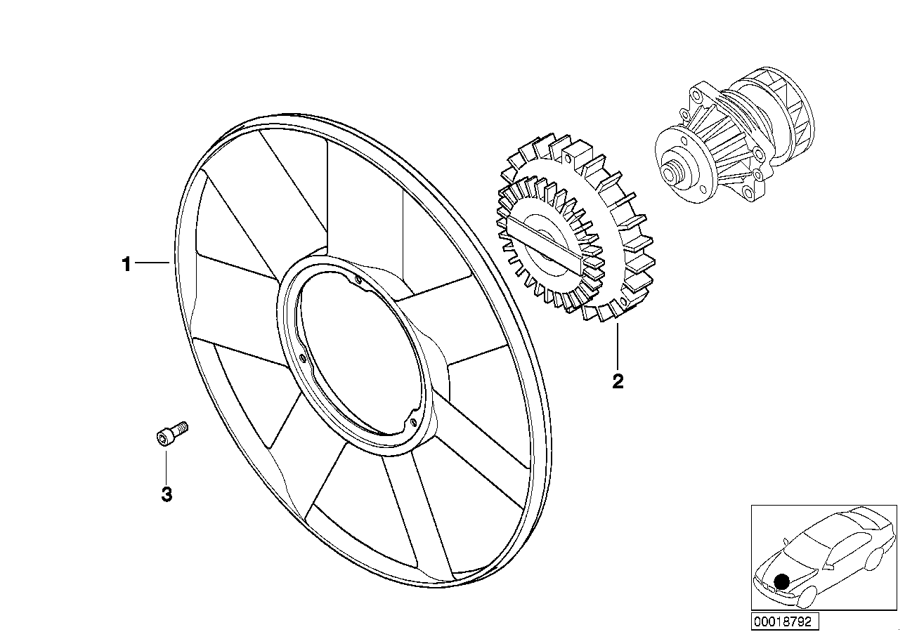 Chl.systém-ventilátor/spojka ventilátoru