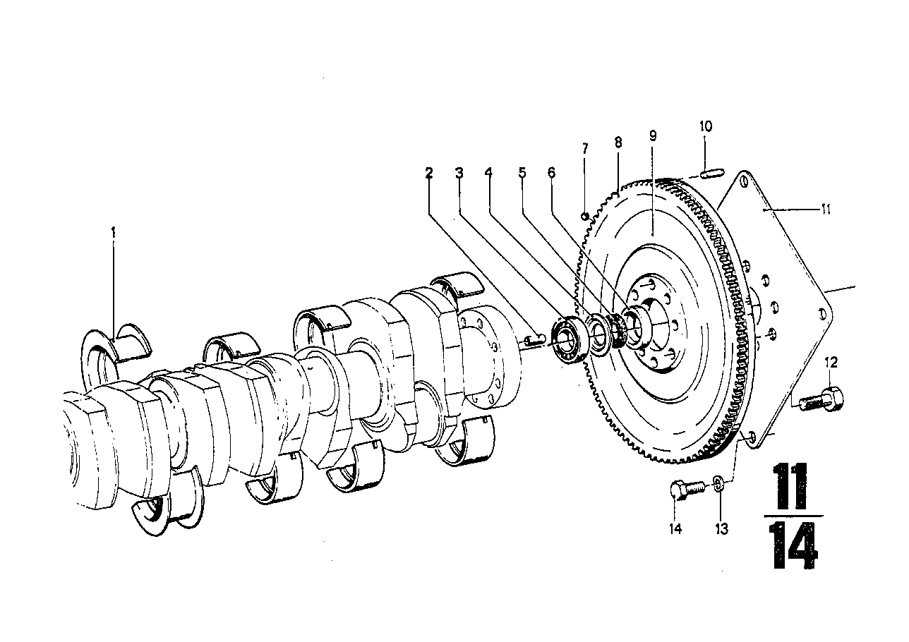 Crankshaft/flywheel