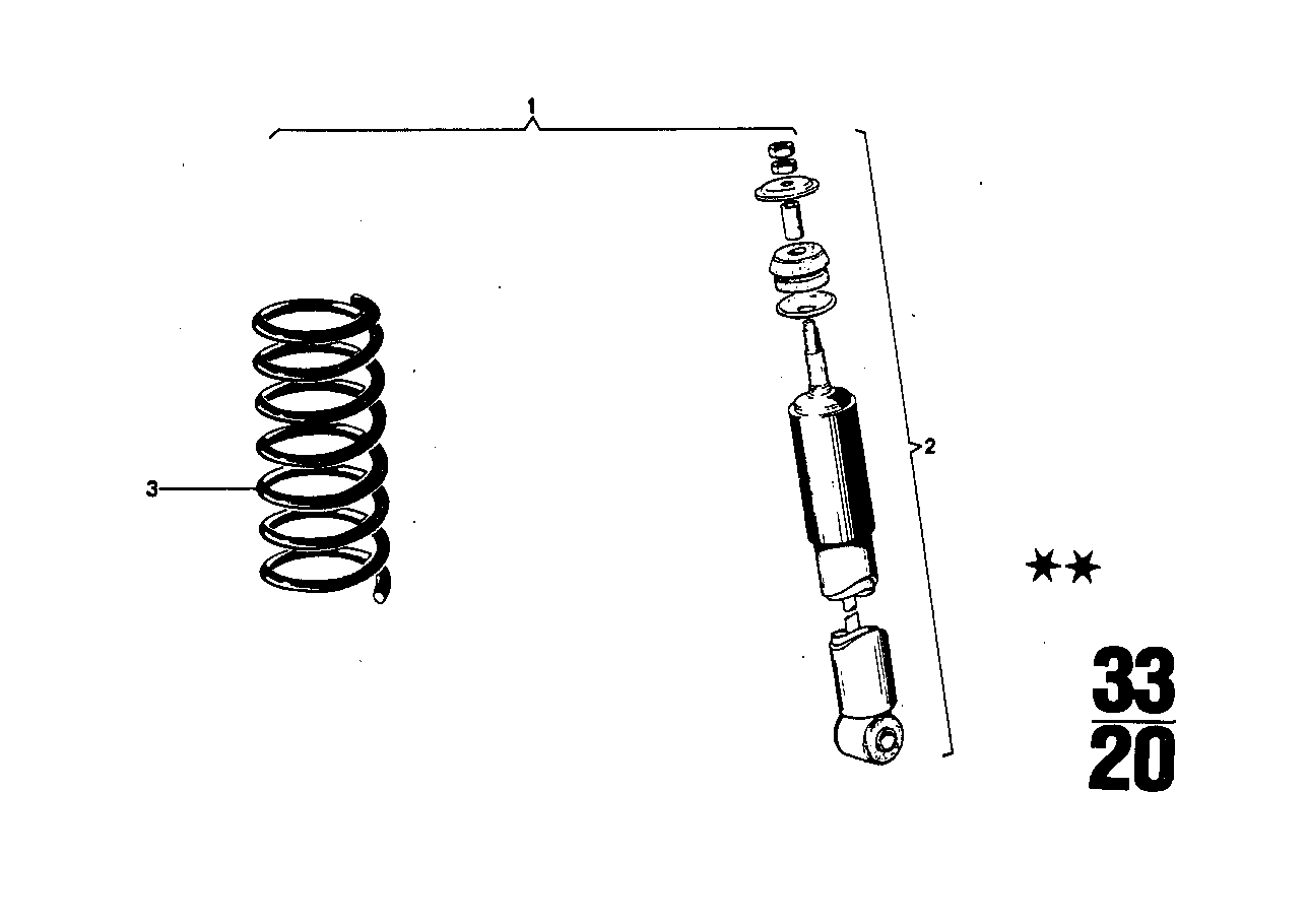 Shock absorber/coil spring/attach.parts