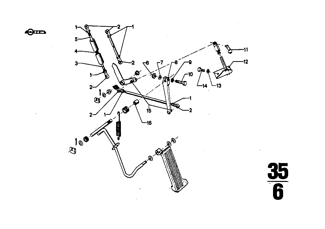 Pedal-lagerblock