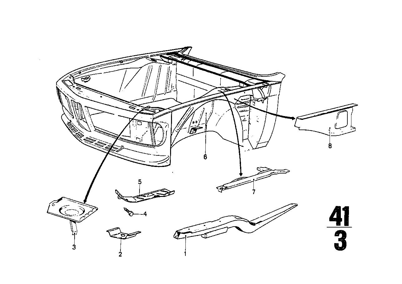 Front body-engine support