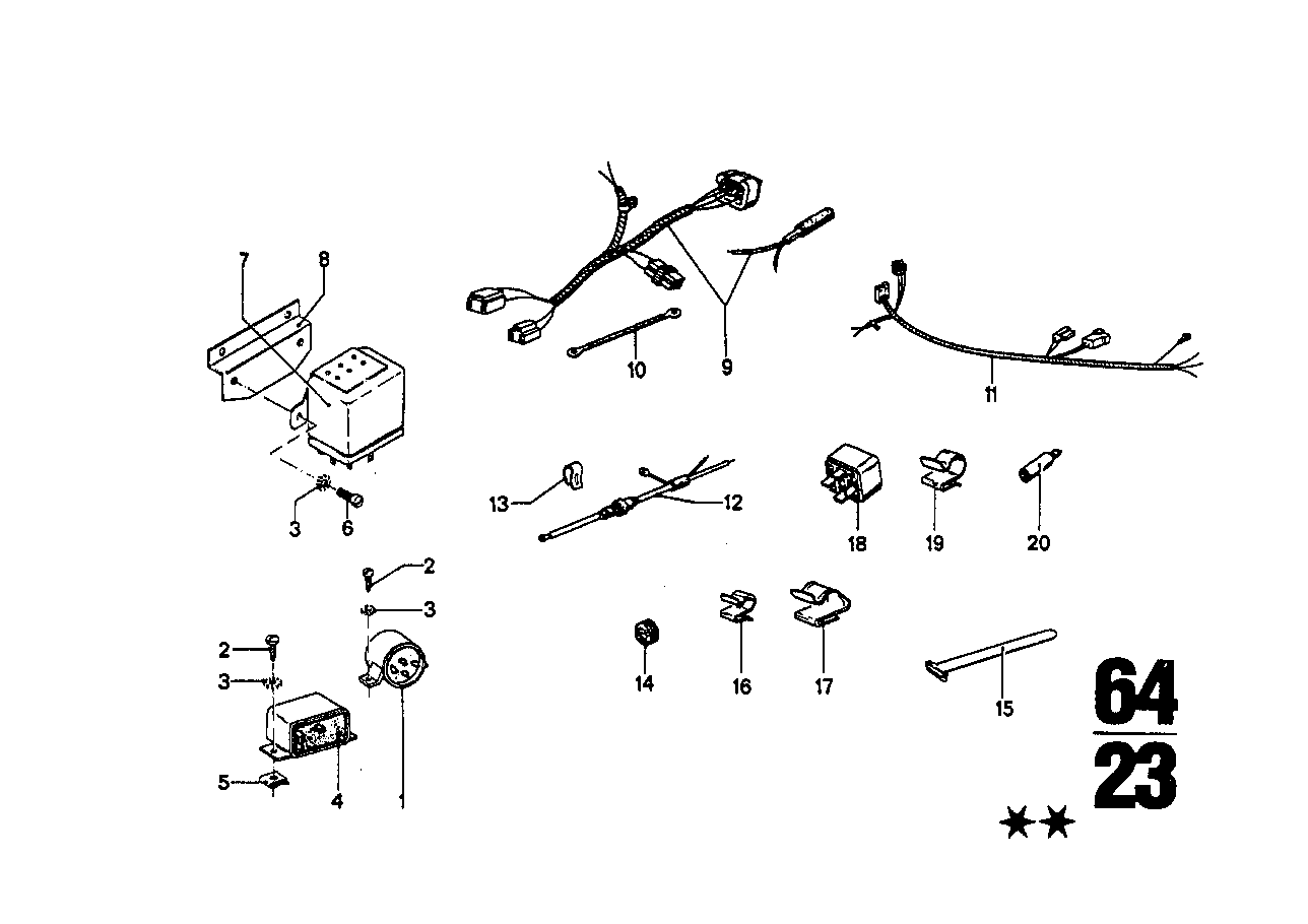 Airco-relais/schakelaar/draadboom