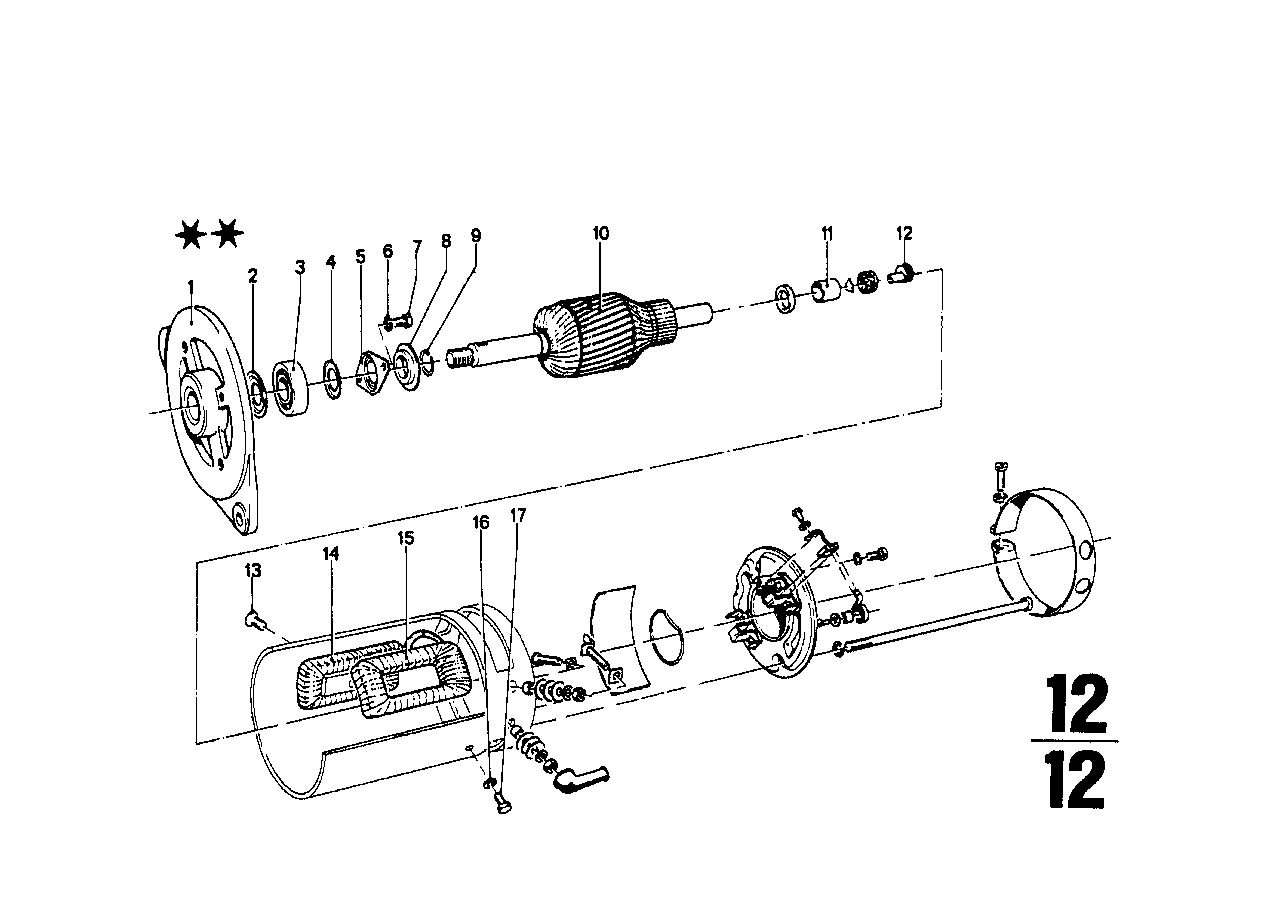 Generator, individual parts