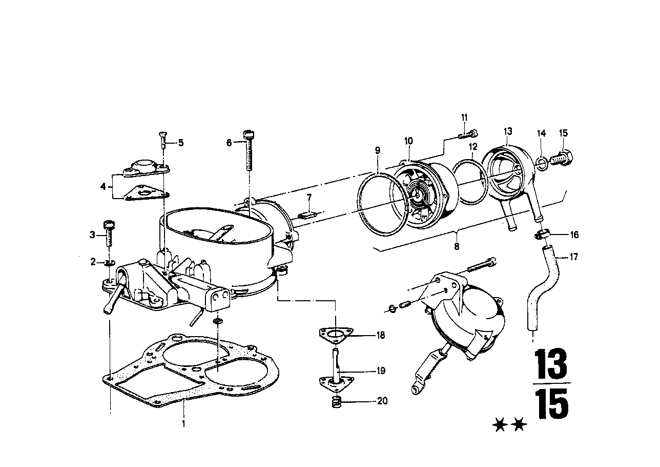 Carburetor mounting parts