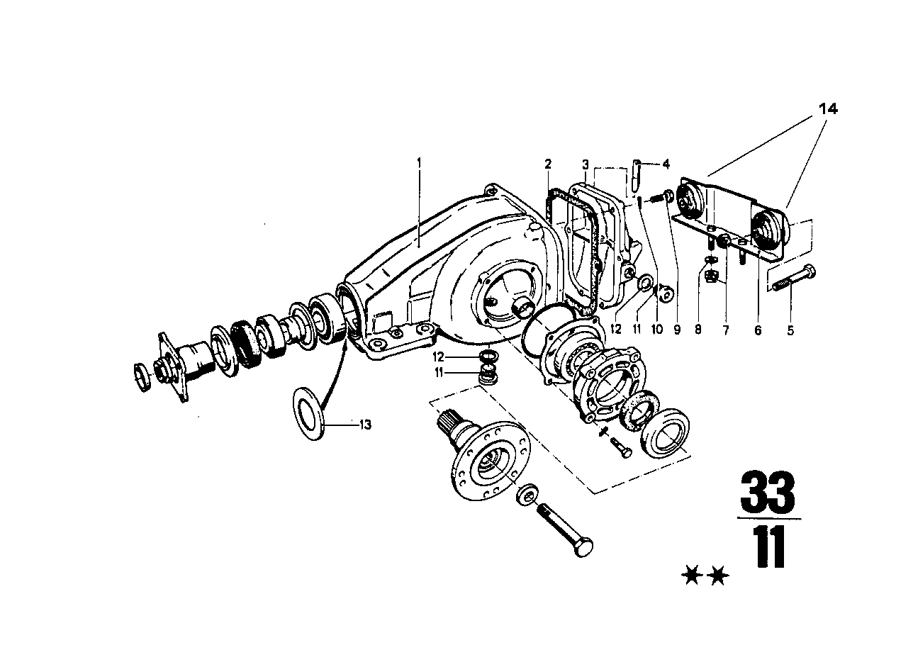 Differential-housing/housing cover