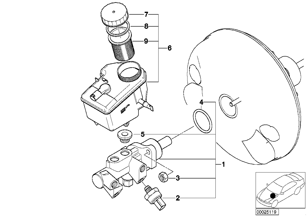 Maître cylindre de frein DSC