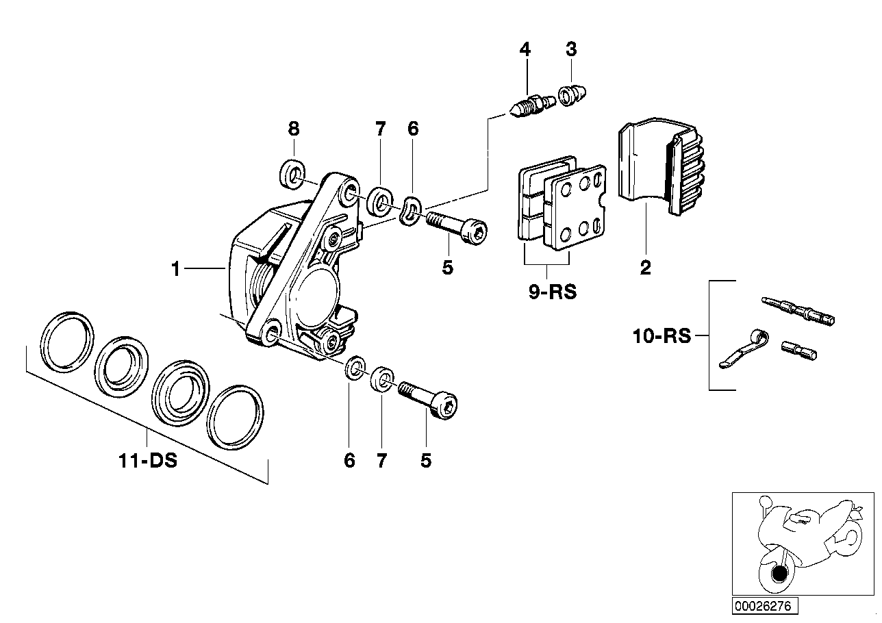 Front brake-brake caliper