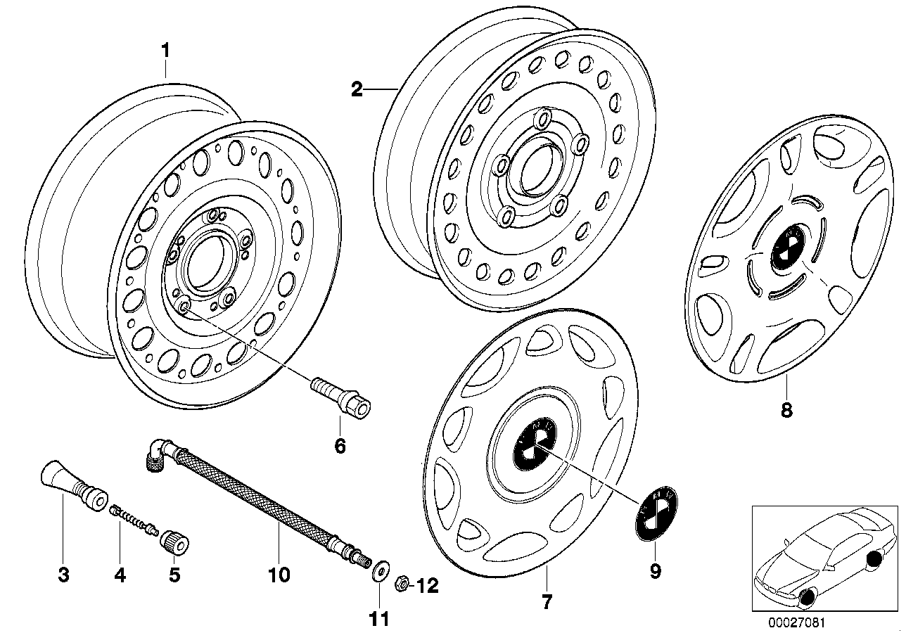 Колесный диск стальной, дизайн 12