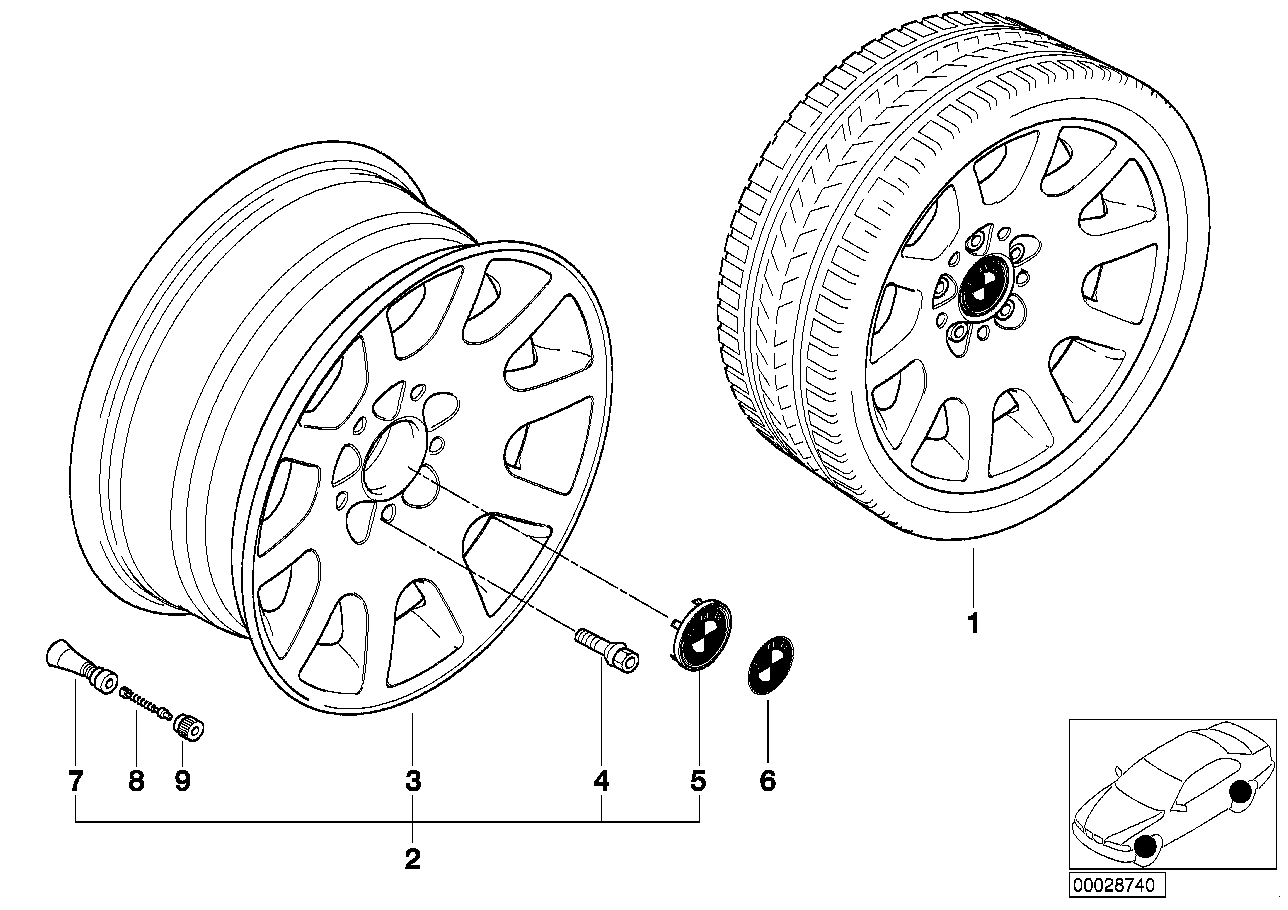 Jante à style ellipsoïdal (Styl. 60)