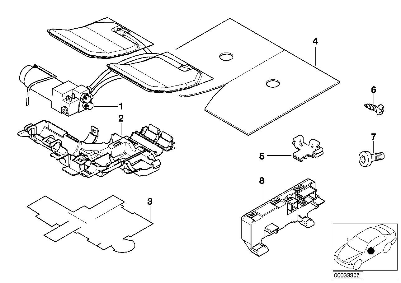 Seat, front, active seat, single parts