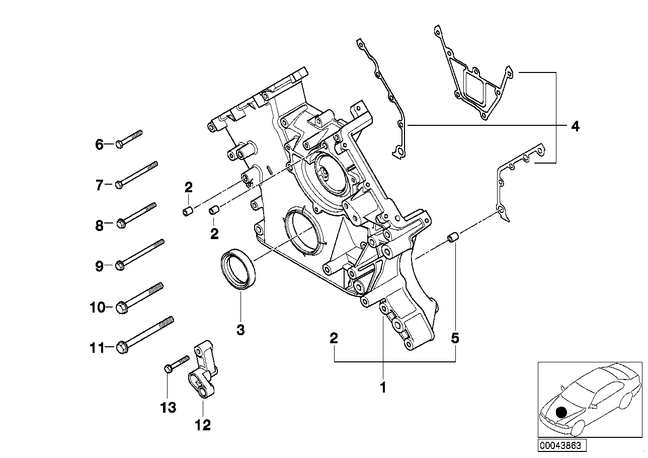 Lower timing case