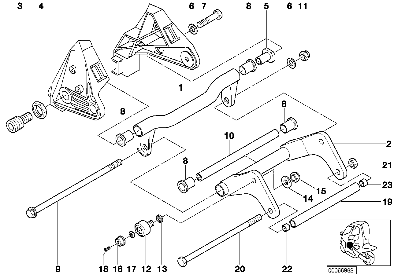 Mounting, engine-gearbox unit