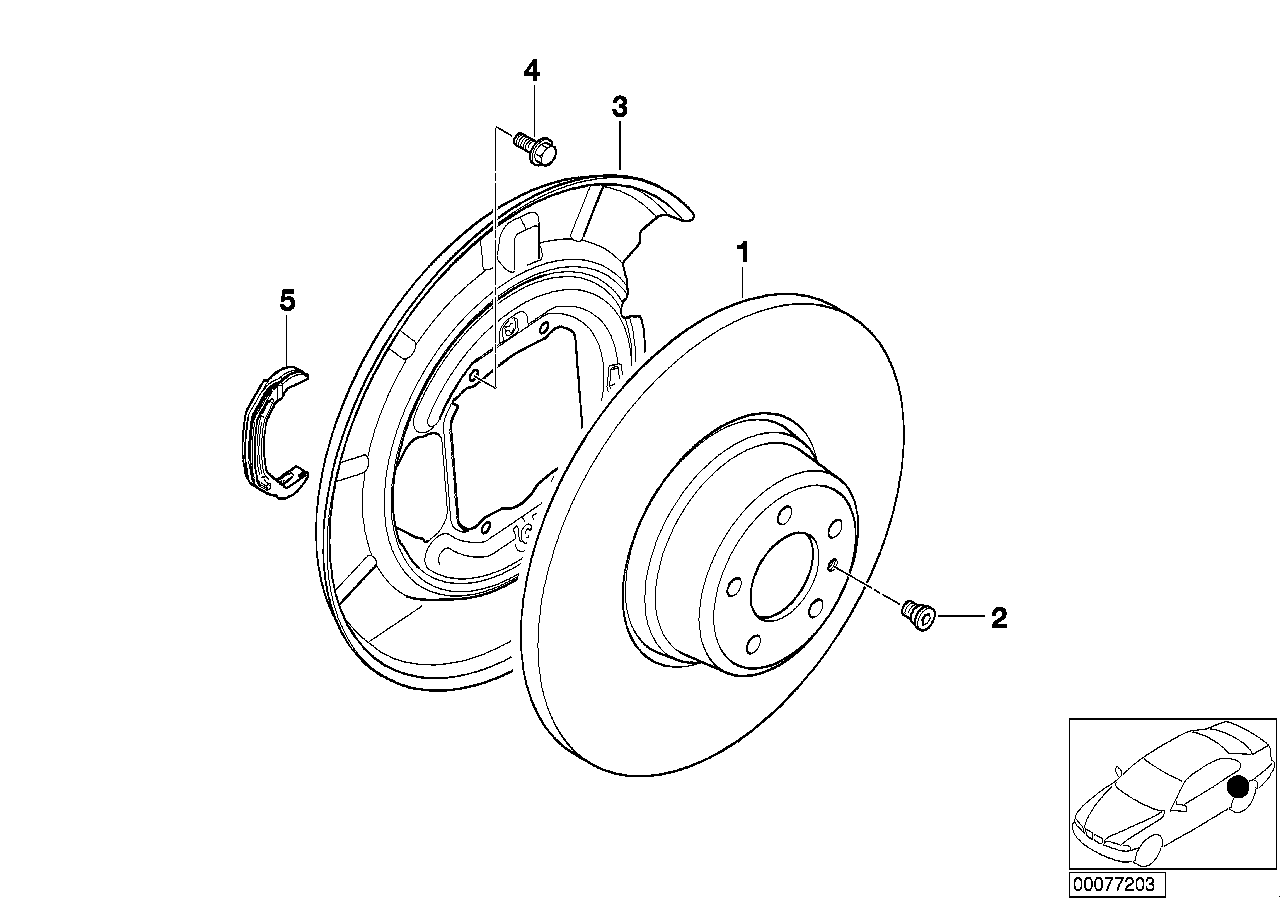 Rear wheel brake / brake disc