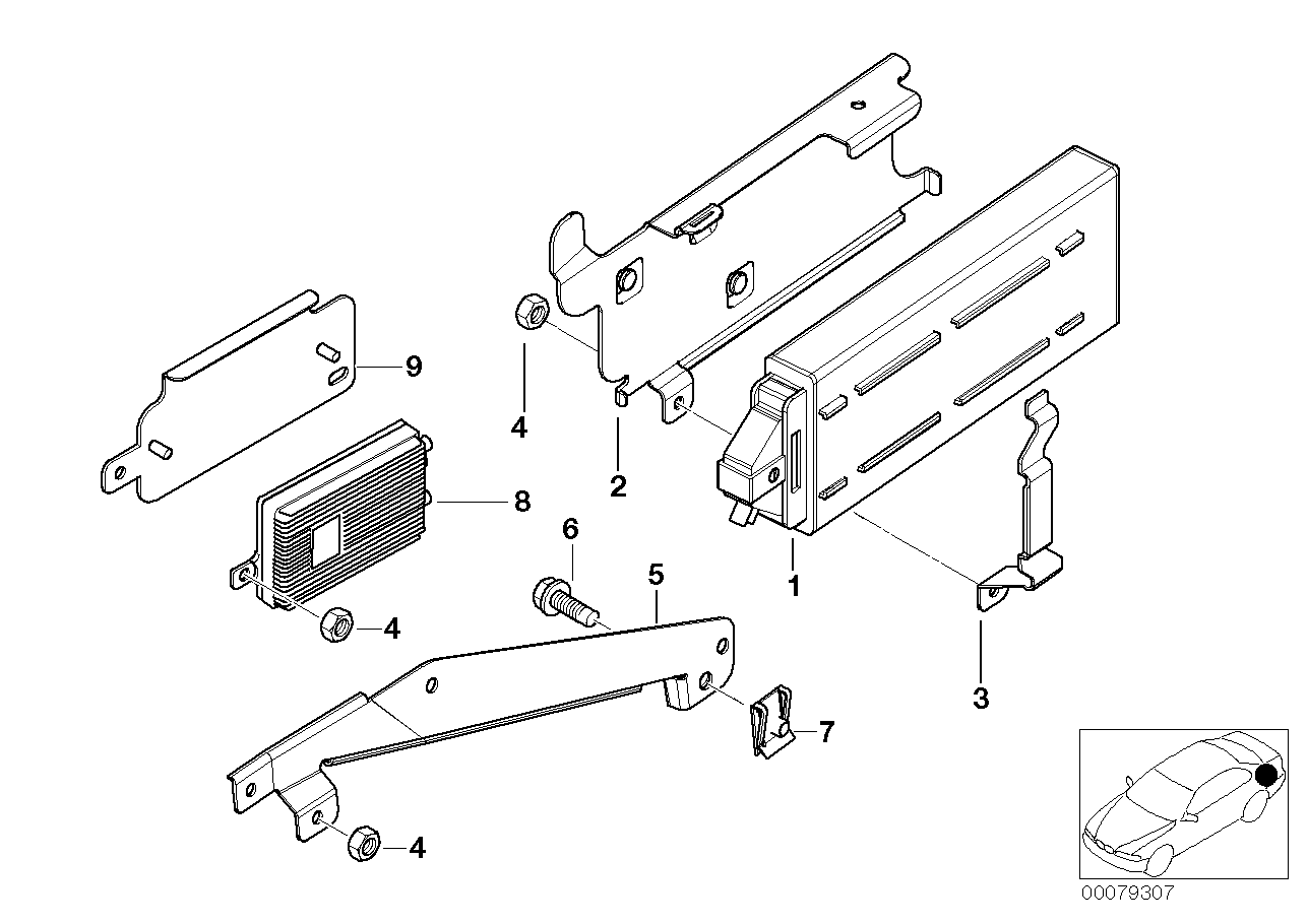 Single parts, SA 632, trunk