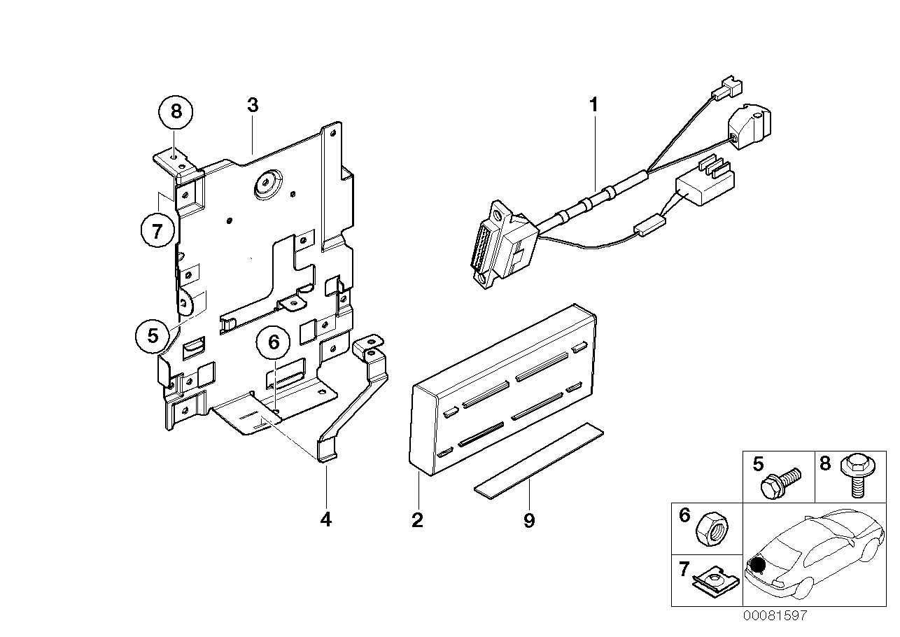 Single parts, SA 629, trunk