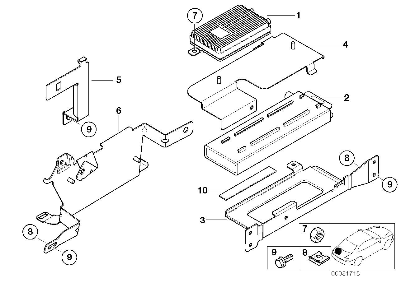 Single parts, SA 627, trunk