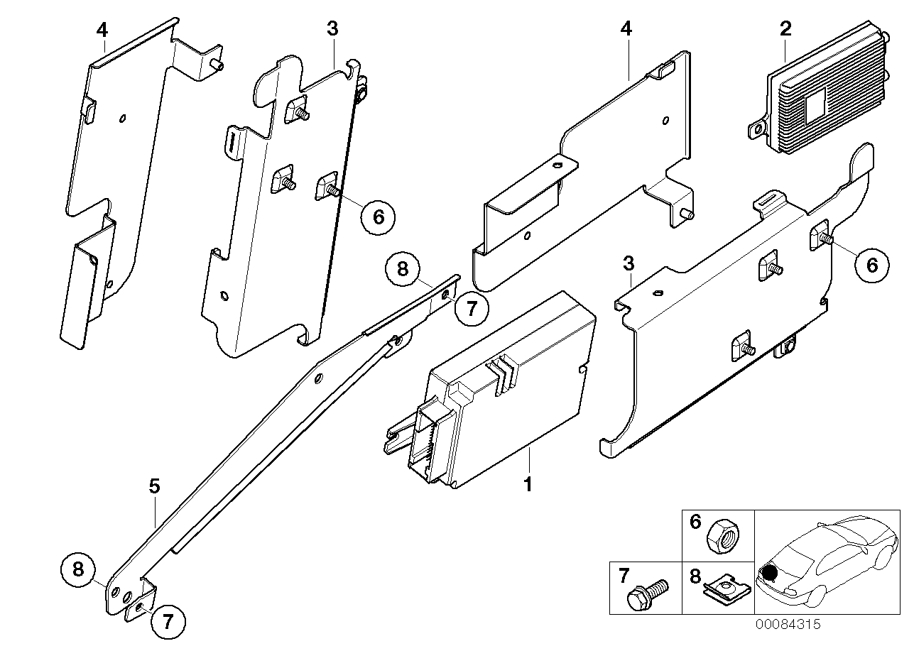 Single parts, SA 627, trunk
