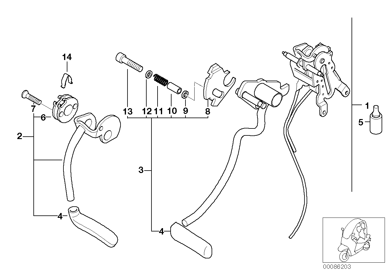 Knee lever mechanism