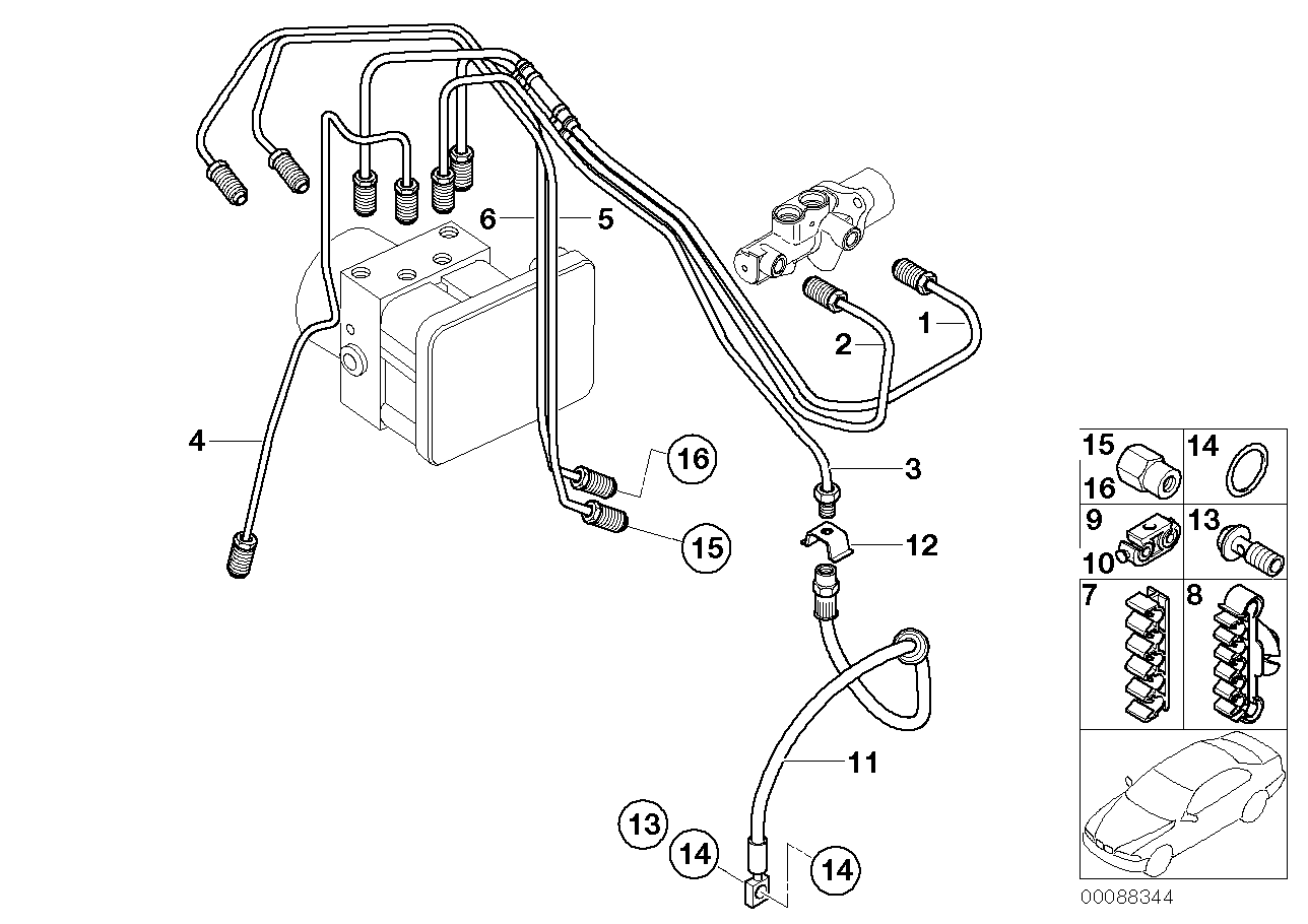 Przewód hamulcowy przedni DSC