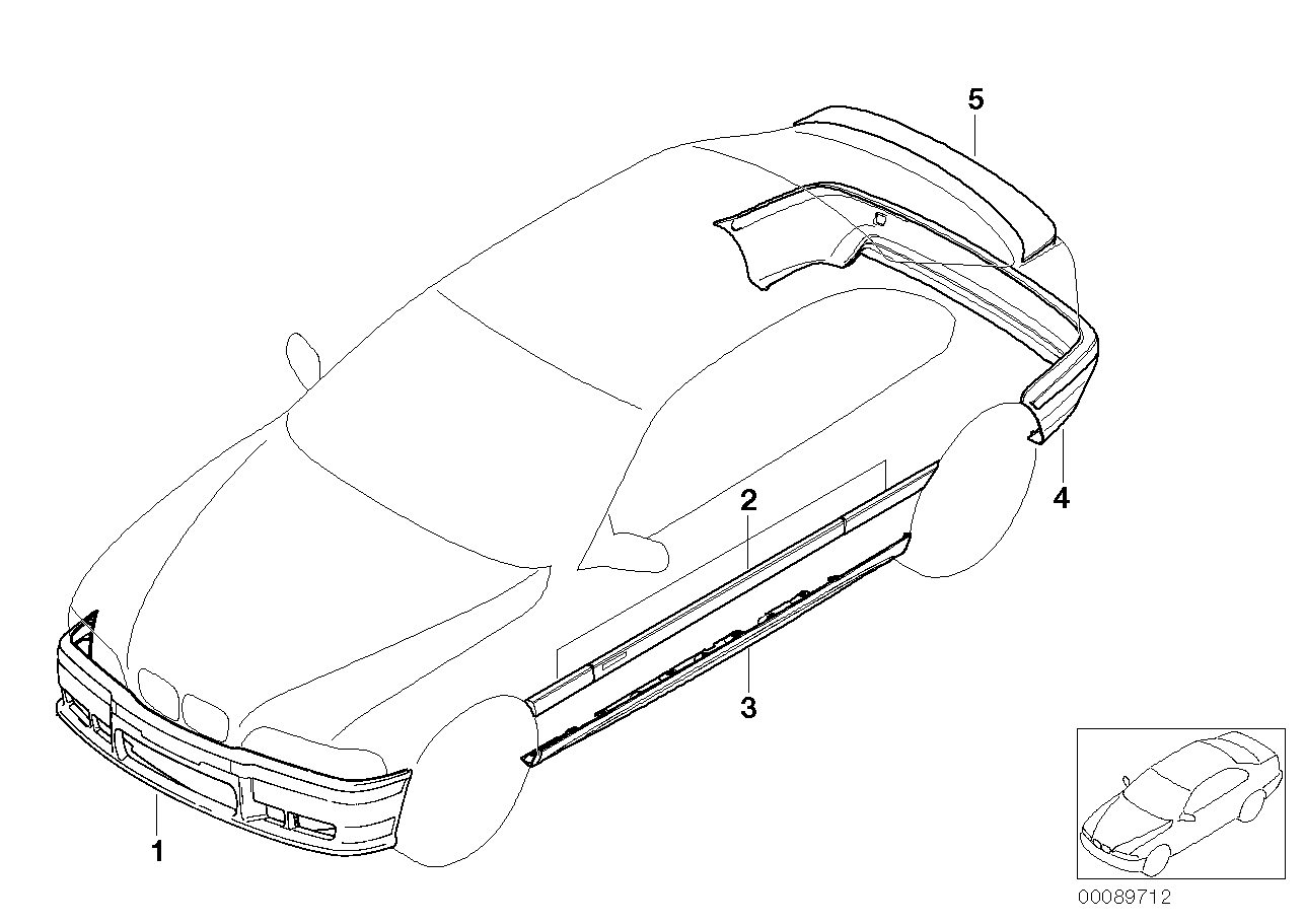 Montagem posterior Kit aerodinâmico M