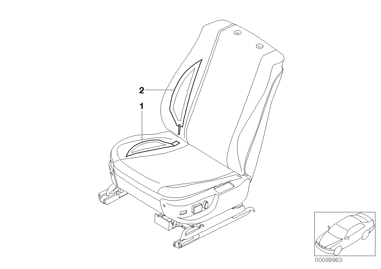 BMW sports seat, seat heating