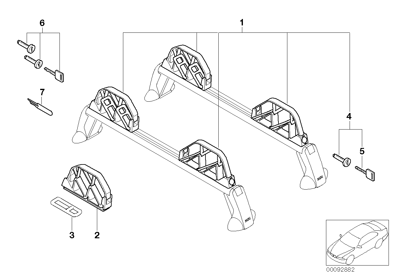 Porte-skis standard (4 paires)