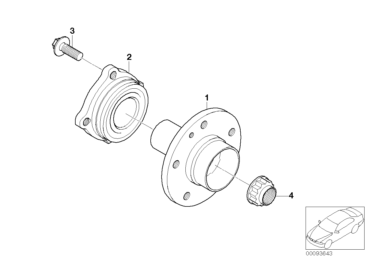 Arbol deleje trasera/soporte de rueda